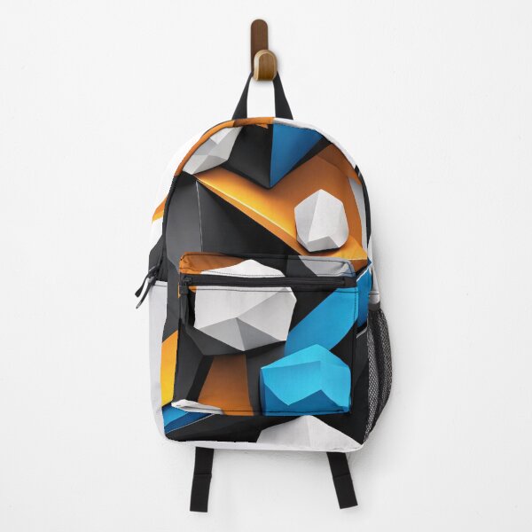 Item preview, Abstract Shape Art Black Blue Orange White V2 designed and sold by Salimgor Hangaround Music.