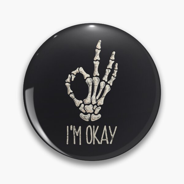 Item preview, Estoy bien mano esqueleto designed and sold by CreepyCornerArt.