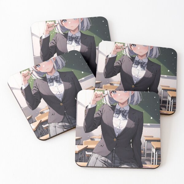 Item preview, Cute Anime School Girl, Yuki Tanaka designed and sold by iloveanimechibi.