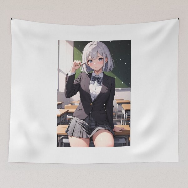 Item preview, Cute Anime School Girl, Yuki Tanaka designed and sold by iloveanimechibi.