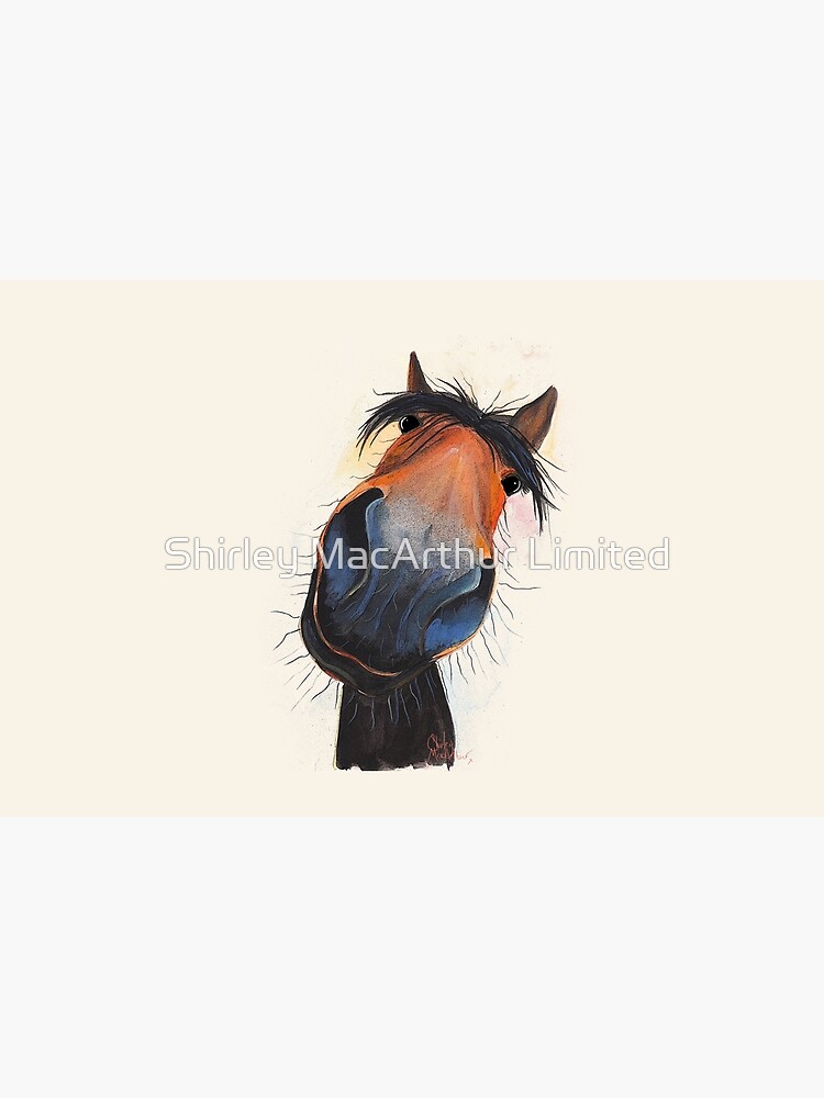 Aperçu 2 sur 2. Housse d'ordinateur avec l'œuvre IMPRIMÉ CHEVAL 'HAPPY DAVE' PAR SHIRLEY MACARTHUR créée et vendue par ShirleyMacA.