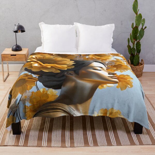 Item preview, Beautiful woman with yellow flowers designed and sold by fantasyMASTER.