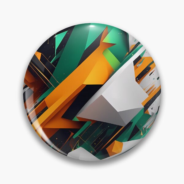 Item preview, Abstract Shape, Art Black Turquoise Green Orange White designed and sold by Salimgor Hangaround Music.
