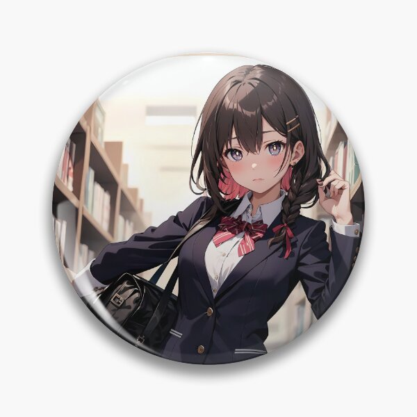 Item preview, Cute Anime School Girl, Ayako Mizushima designed and sold by iloveanimechibi.