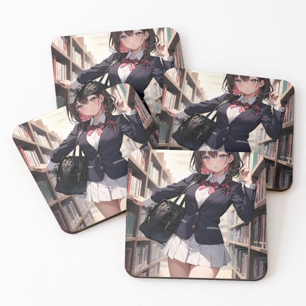 Item preview, Cute Anime School Girl, Ayako Mizushima designed and sold by iloveanimechibi.