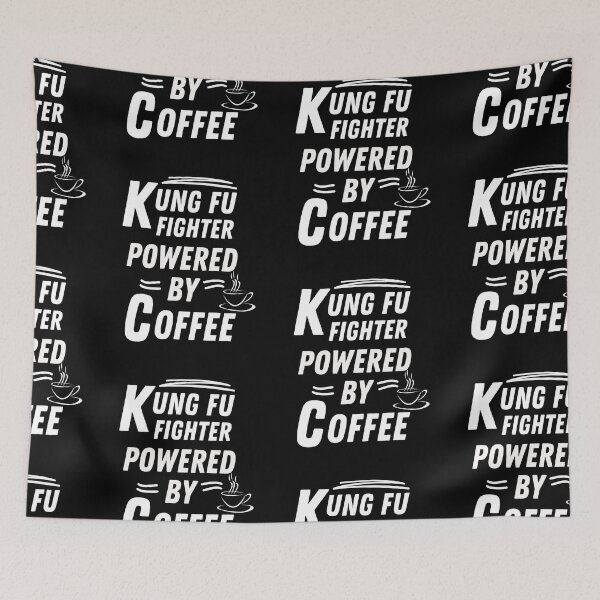 Item preview, Kung fu fighter powered by coffee designed and sold by annoying-shirts.