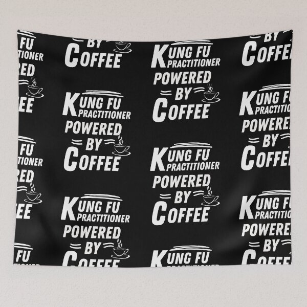 Item preview, Kung fu practitioner powered by coffee designed and sold by annoying-shirts.