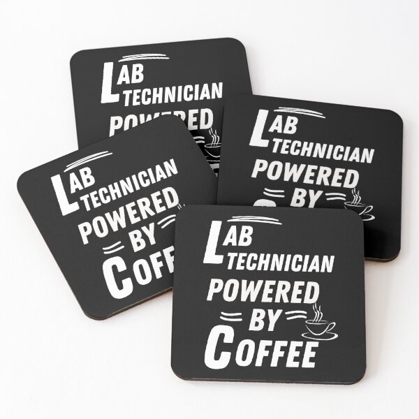 Item preview, Lab technician powered by coffee designed and sold by annoying-shirts.