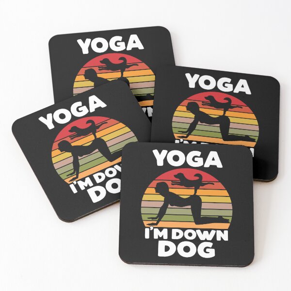 Item preview, Yoga I'm Down Dog Funny Yoga Pose Workout Namaste Meditation Fan designed and sold by GravitiTees.