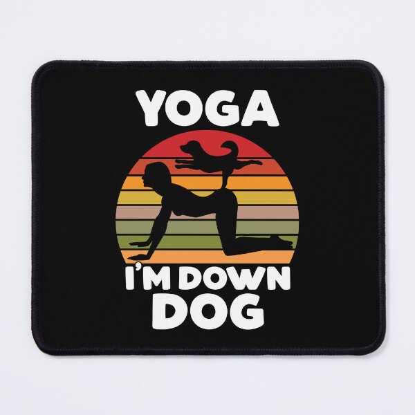 Item preview, Yoga I'm Down Dog Funny Yoga Pose Workout Namaste Meditation Fan designed and sold by GravitiTees.