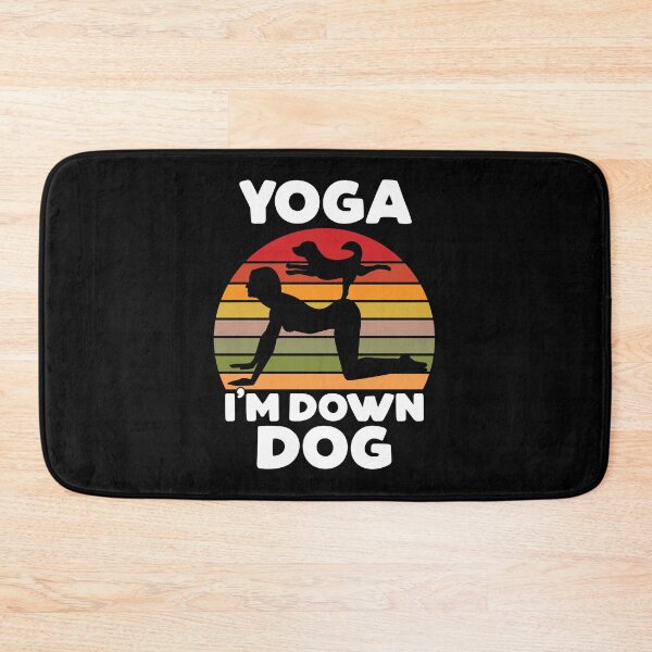 Item preview, Yoga I'm Down Dog Funny Yoga Pose Workout Namaste Meditation Fan designed and sold by GravitiTees.