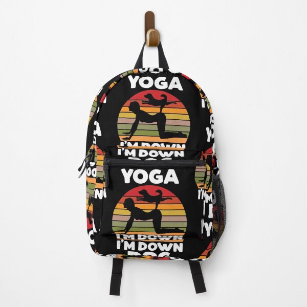 Item preview, Yoga I'm Down Dog Funny Yoga Pose Workout Namaste Meditation Fan designed and sold by GravitiTees.