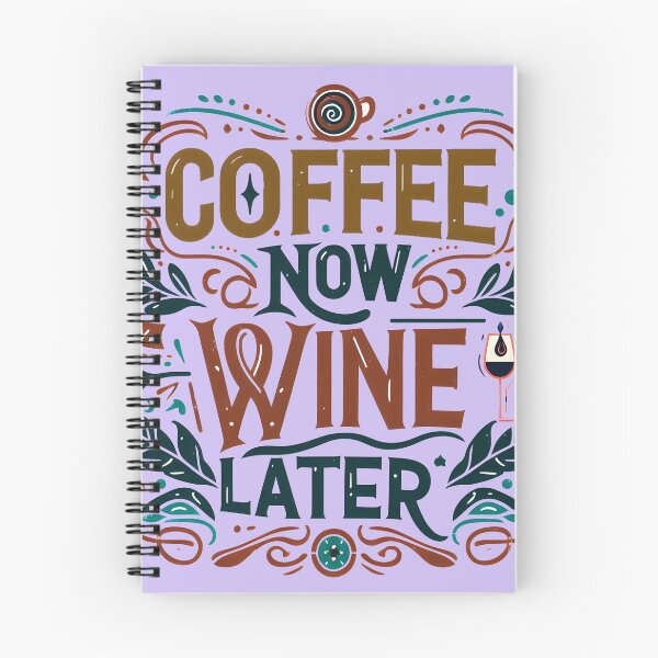 Item preview, Coffee Now Wine Later, typography designed and sold by maxmaj.