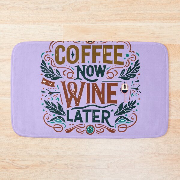 Item preview, Coffee Now Wine Later, typography designed and sold by maxmaj.