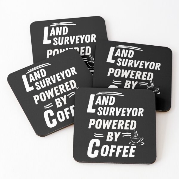Item preview, Land surveyor powered by coffee designed and sold by annoying-shirts.