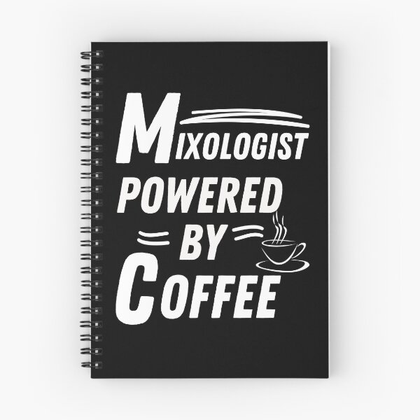 Aperçu de l'œuvre Mixologue propulsé par le café créée et vendue par annoying-shirts.