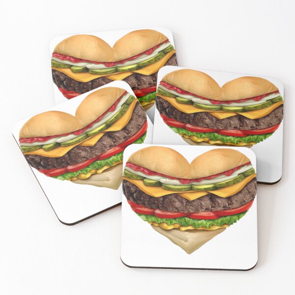 Item preview, Food Love as a foodie symbol for the pleasure of eating as a hamburger or classic burger designed and sold by lightidea.