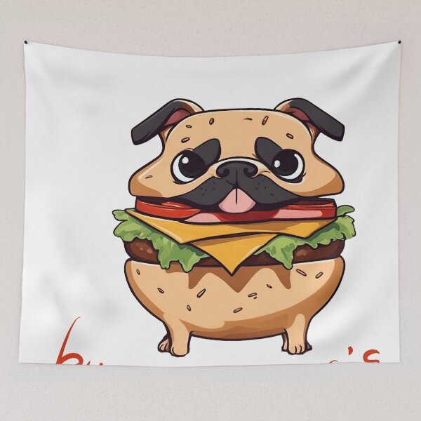 Item preview, Burger Boy Funny Burger Pug Dog  designed and sold by GoodyPaws.