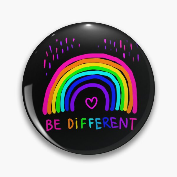 Item preview, Rainbow - Be different, sticker, bumper sticker, positive hand drawn colourful illustration designed and sold by NatalkaP.