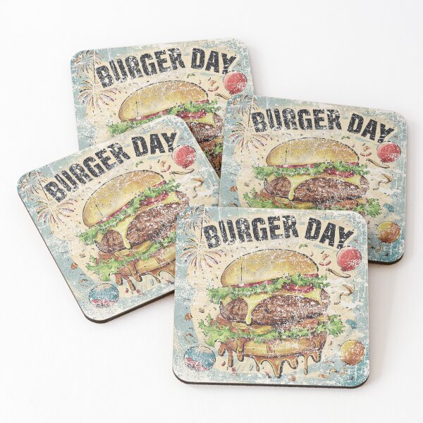Item preview, classic style special burger day art with text designed and sold by BKSARYLIFE.