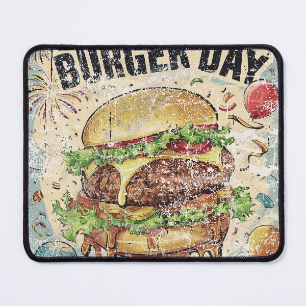 Item preview, classic style special burger day art with text designed and sold by BKSARYLIFE.