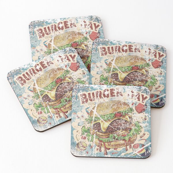 Item preview, vintage style special burger day art with cartoon effects designed and sold by BKSARYLIFE.
