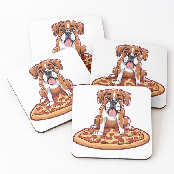 Item preview, Boxer dog and pizza designed and sold by GoodyPaws.