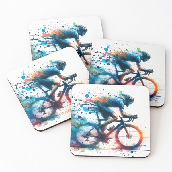 Item preview, Watercolor cyclist runner designed and sold by paulrommer.