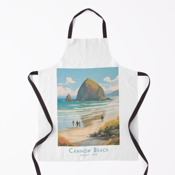 Item preview, Cannon Beach, Oregon vintage travel poster – Minimalist beach view in retro style designed and sold by pod24.
