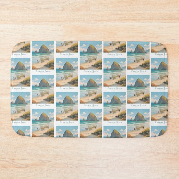 Item preview, Cannon Beach, Oregon vintage travel poster – Minimalist beach view in retro style designed and sold by pod24.
