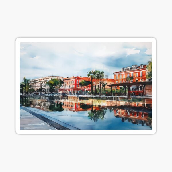 Aperçu de l'œuvre Fontaine Miroir d'Eau Nice France, Promenade du Paillon créée et vendue par decorwonders.
