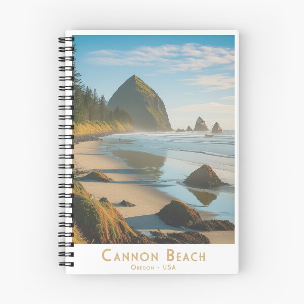 Artikelvorschau, Cannon Beach in Oregon – Vintage Reiseplakat im minimalistischen Retro-Stil entworfen und verkauft von pod24.