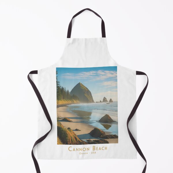 Item preview, Cannon Beach in Oregon – Vintage travel poster in minimalist retro style designed and sold by pod24.