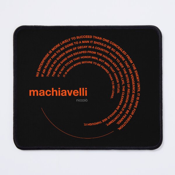Item preview, Niccolò Machiavelli famous quotes poster [orangered] designed and sold by CMYKStudio.