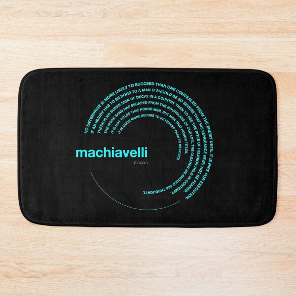 Item preview, Niccolò Machiavelli famous quotes poster [aqua] designed and sold by CMYKStudio.