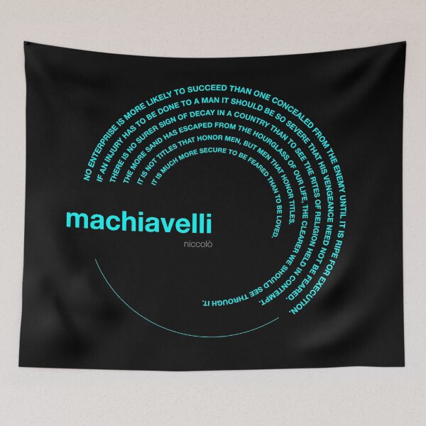 Item preview, Niccolò Machiavelli famous quotes poster [aqua] designed and sold by CMYKStudio.