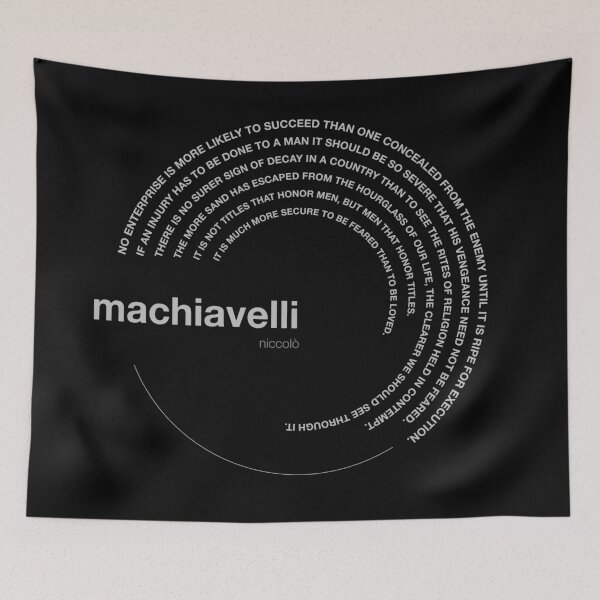 Item preview, Niccolò Machiavelli famous quotes poster [silver] designed and sold by CMYKStudio.