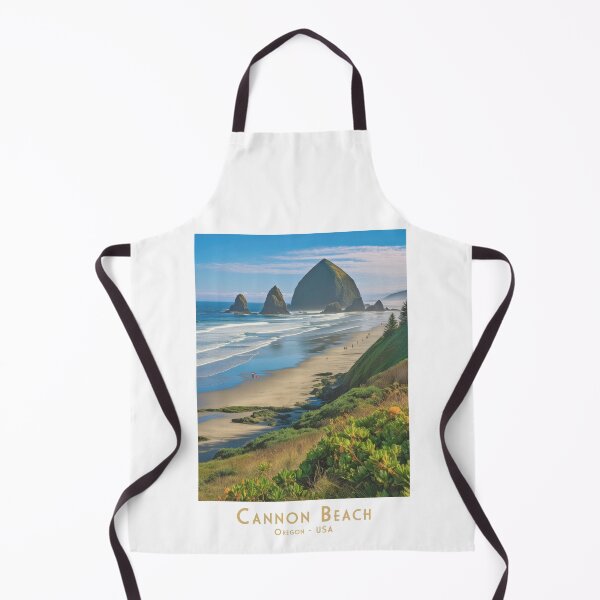 Item preview, Cannon Beach, Oregon USA – Vintage travel poster with minimalist retro view designed and sold by pod24.