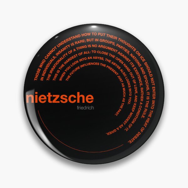 Item preview, Friedrich Nietzsche famous quotes poster [orangered] designed and sold by CMYKStudio.