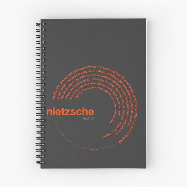 Item preview, Friedrich Nietzsche famous quotes poster [orangered] designed and sold by CMYKStudio.