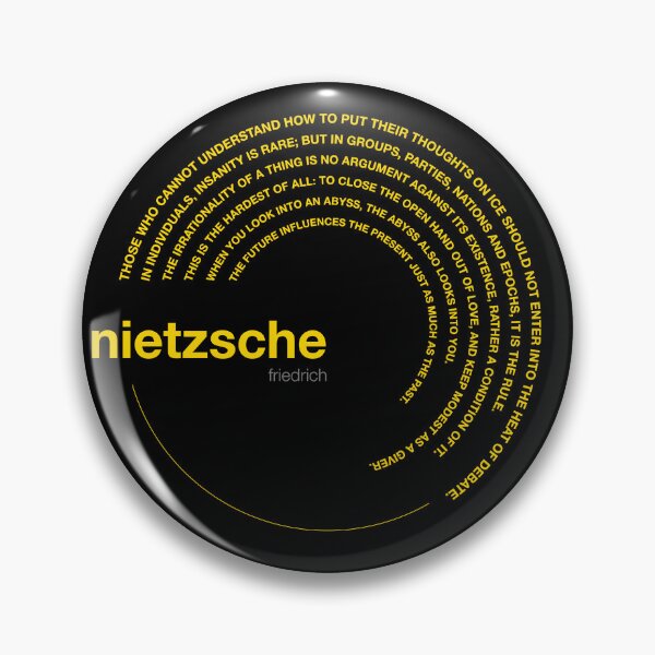 Item preview, Friedrich Nietzsche famous quotes poster [gold] designed and sold by CMYKStudio.