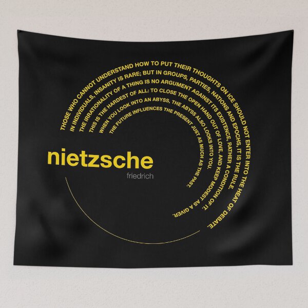 Item preview, Friedrich Nietzsche famous quotes poster [gold] designed and sold by CMYKStudio.