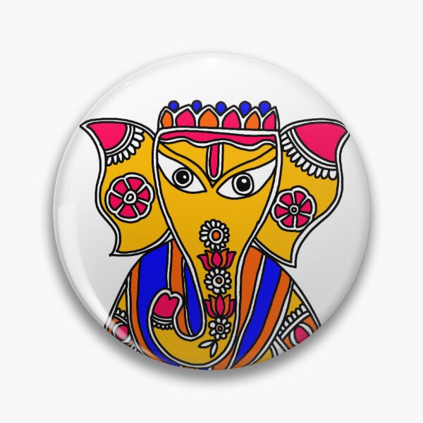 Item preview, Madhubani painting Ganesh - Lord Ganesha - Indian Art 2024 designed and sold by ShrutiCreates.