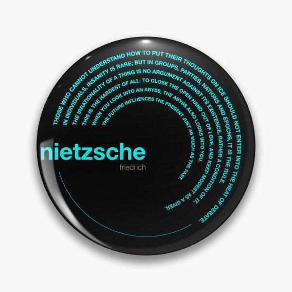 Item preview, Friedrich Nietzsche famous quotes poster [aqua] designed and sold by CMYKStudio.