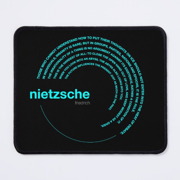 Item preview, Friedrich Nietzsche famous quotes poster [aqua] designed and sold by CMYKStudio.