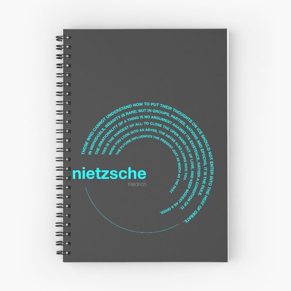 Item preview, Friedrich Nietzsche famous quotes poster [aqua] designed and sold by CMYKStudio.