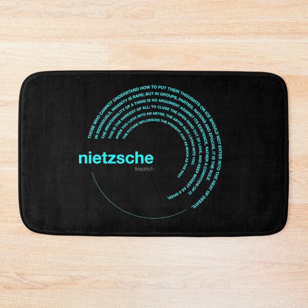Item preview, Friedrich Nietzsche famous quotes poster [aqua] designed and sold by CMYKStudio.