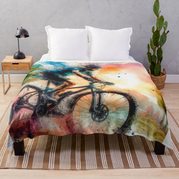 Item preview, Watercolor cyclist runner designed and sold by paulrommer.