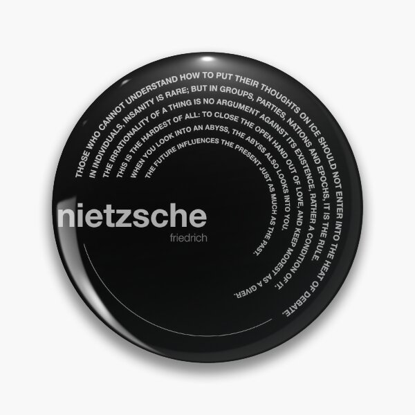 Item preview, Friedrich Nietzsche famous quotes poster [silver] designed and sold by CMYKStudio.