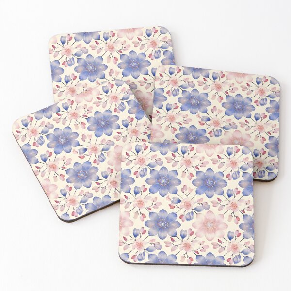 Item preview, Cream-Colored Arabian Tile Pattern with Spring Flowers designed and sold by VoyteksDesigns.